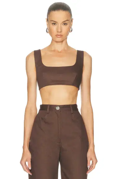 MATTHEW BRUCH Tie Back Crop Top | Thumbnail 2