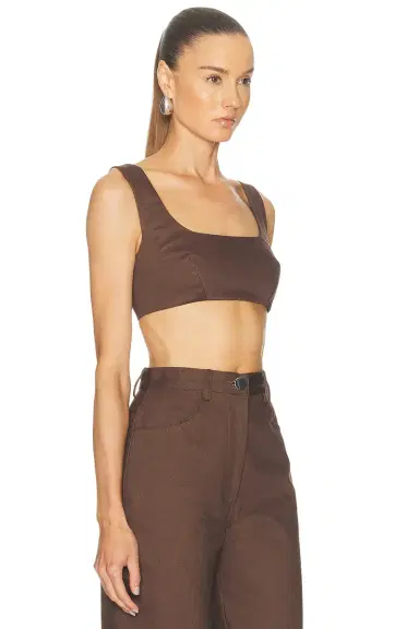 MATTHEW BRUCH Tie Back Crop Top | Thumbnail 3