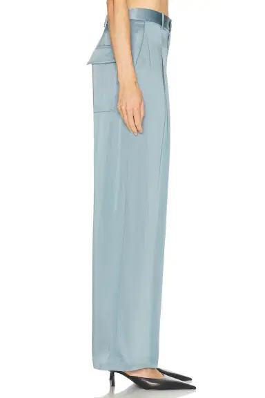 Lapointe Satin Relaxed Pleated Pant | Thumbnail 3