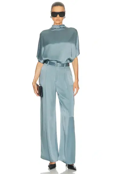 Lapointe Satin Relaxed Pleated Pant | Thumbnail 5