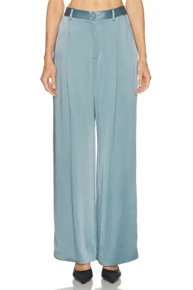 Lapointe Satin Relaxed Pleated Pant | Thumbnail 1