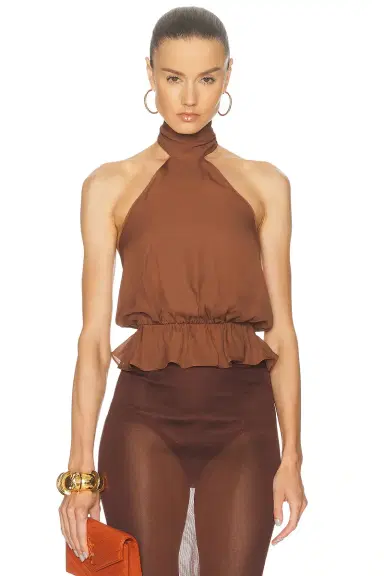Kiki de Montparnasse Georgette Halter Top | Thumbnail 2