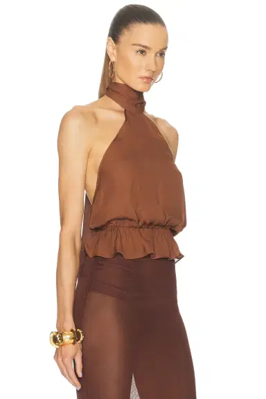 Kiki de Montparnasse Georgette Halter Top | Thumbnail 3