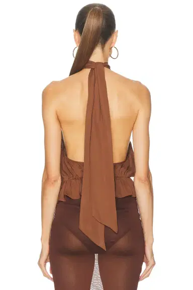 Kiki de Montparnasse Georgette Halter Top | Thumbnail 4
