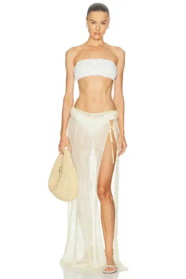 Kiki de Montparnasse Smocked Silk Maxi Skirt | Thumbnail 5 Kiki de Montparnasse Smocked Silk Maxi Skirt | Thumbnail 5