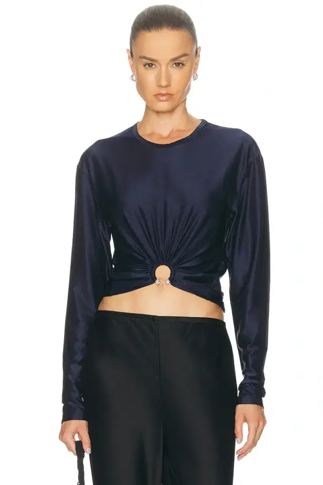 Draped Long Sleeve Top