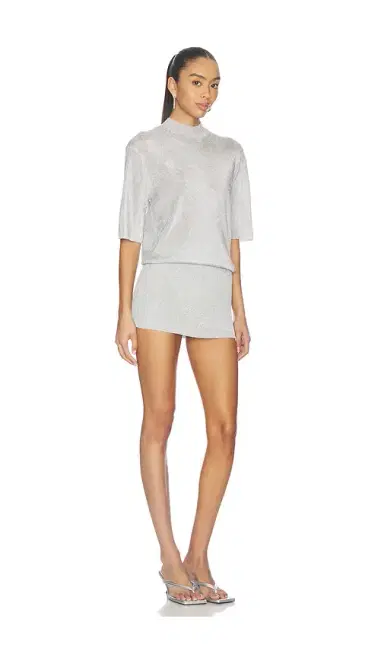SEROYA Rae Metallic Mini Dress | Thumbnail 2