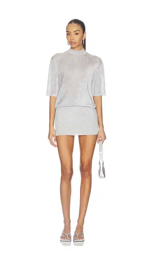 SEROYA Rae Metallic Mini Dress