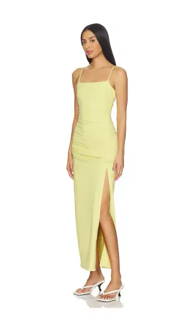 susana monaco String Gathered Slit Dress | Thumbnail 2