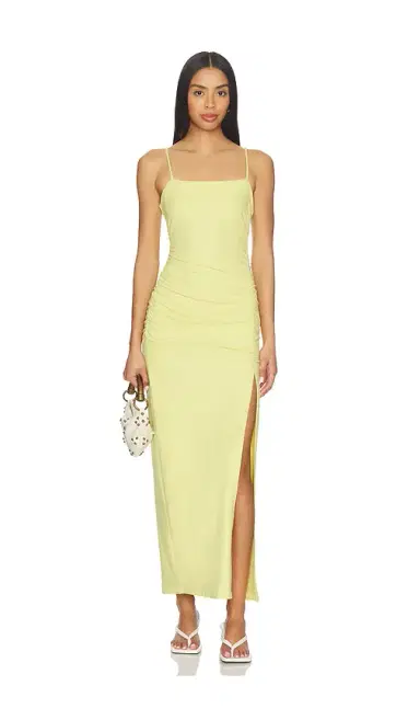 susana monaco String Gathered Slit Dress | Thumbnail 1