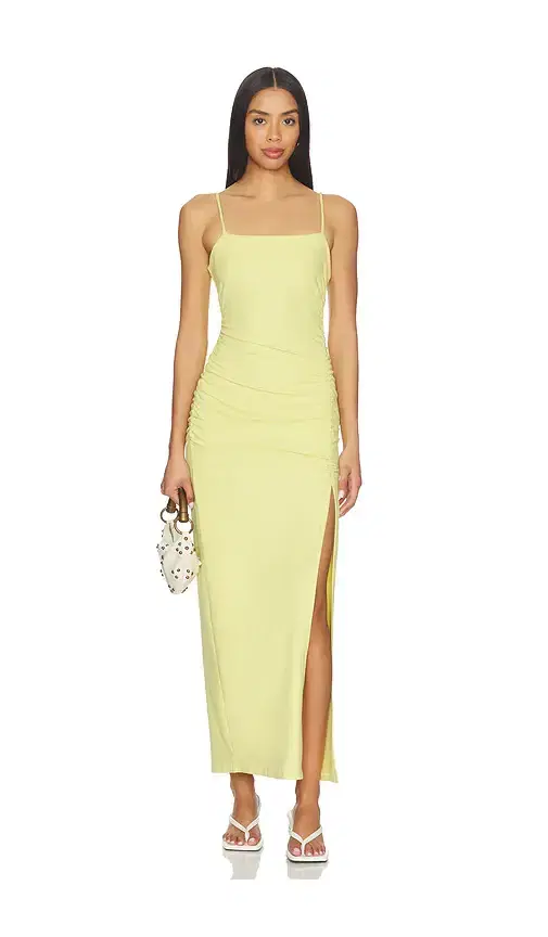 Susana Monaco String Gathered Slit Dress