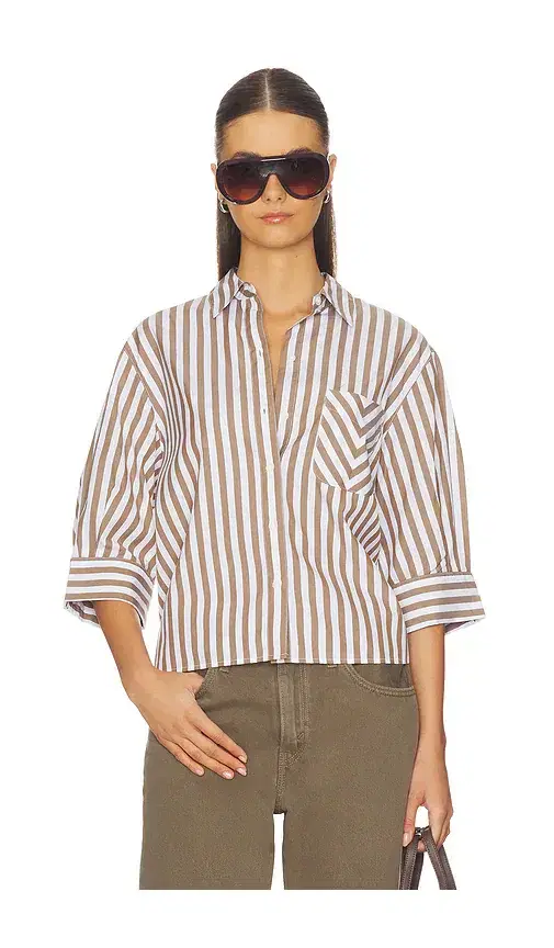 Rag & Bone Lucia Stripe Poplin Shirt