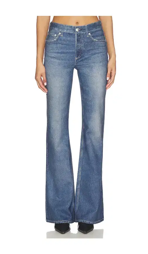 Rag & Bone rb Miramar Ponte Dahlia Mid Rise Flare Jeans