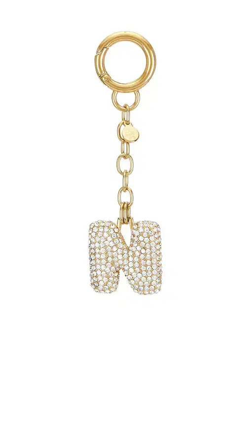 petit moments Bubble Initial Pave Keychain