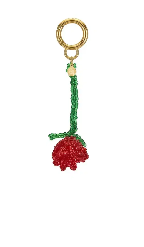 petit moments Beaded Rosette Keychain