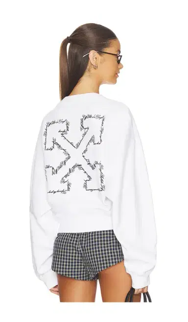 Off-White Embroidered Arrow Script Sweatshirt | Thumbnail 1 Off-White Embroidered Arrow Script Sweatshirt | Thumbnail 1