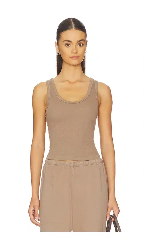 perfectwhitetee Structured Rib Bra Friendly Tank