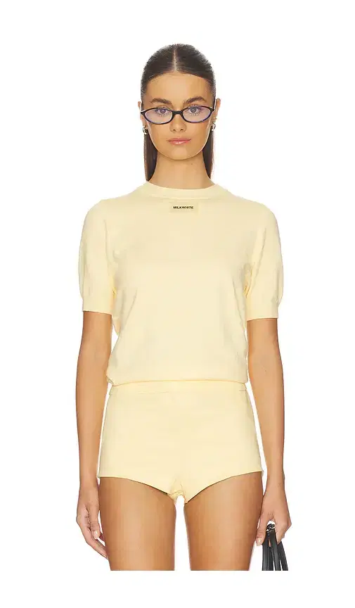Milkwhite Short Sleeve Sweater