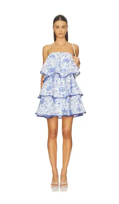 Elliatt Elin Strapless Frilled Mini Dress | Thumbnail 1