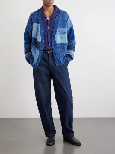 Kartik Research Patchwork Cable-Knit Wool Cardigan - Men | Thumbnail 2 Kartik Research Patchwork Cable-Knit Wool Cardigan - Men | Thumbnail 2
