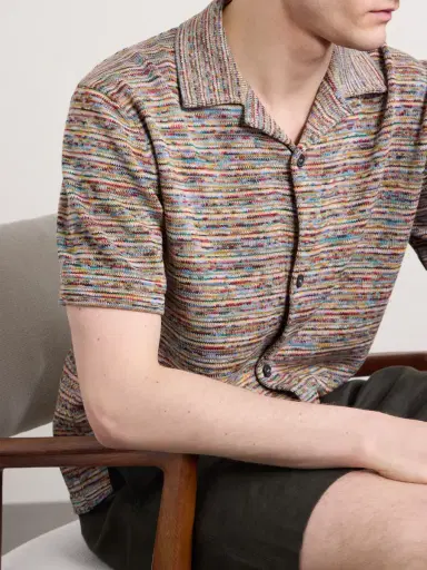 Paul Smith Camp-Collar Knitted Cotton Shirt - Men | Thumbnail 5 Paul Smith Camp-Collar Knitted Cotton Shirt - Men | Thumbnail 5