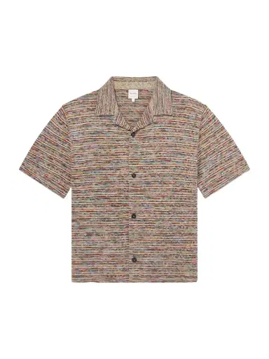 Paul Smith Camp-Collar Knitted Cotton Shirt - Men | Thumbnail 1 Paul Smith Camp-Collar Knitted Cotton Shirt - Men | Thumbnail 1