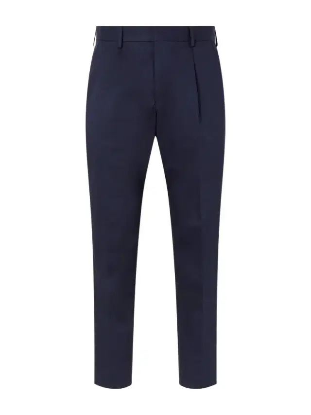 Tapered Pleated Organic Cotton-Blend Twill Trousers - Men