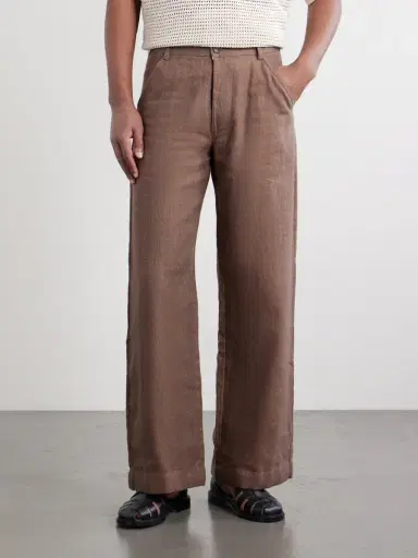 Kartik Research Straight-Leg Striped Linen Trousers - Men | Thumbnail 3 Kartik Research Straight-Leg Striped Linen Trousers - Men | Thumbnail 3