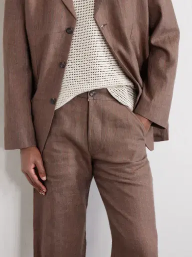 Kartik Research Straight-Leg Striped Linen Trousers - Men | Thumbnail 5 Kartik Research Straight-Leg Striped Linen Trousers - Men | Thumbnail 5