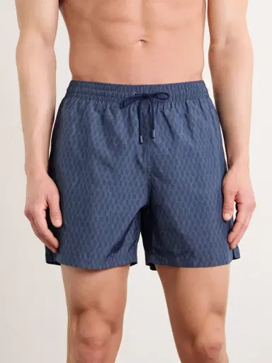 Canali Straight-Leg Mid-Length Printed Swim Shorts - Men | Thumbnail 2