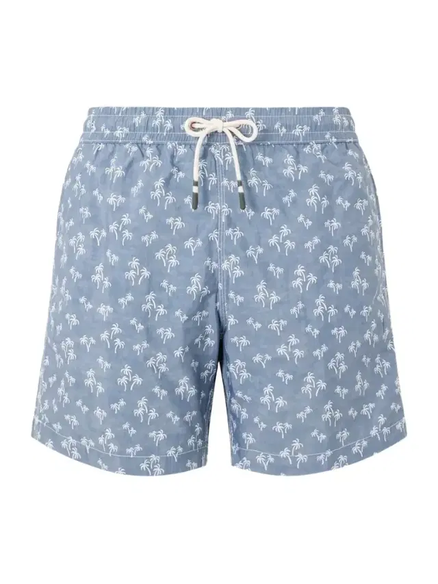 Hartford Straight-Leg Printed Swim Shorts - Men