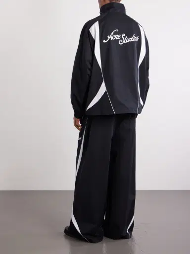 Acne Studios Technical Logo-Embroidered Striped Cotton-Blend Jacket - Men | Thumbnail 4 Acne Studios Technical Logo-Embroidered Striped Cotton-Blend Jacket - Men | Thumbnail 4