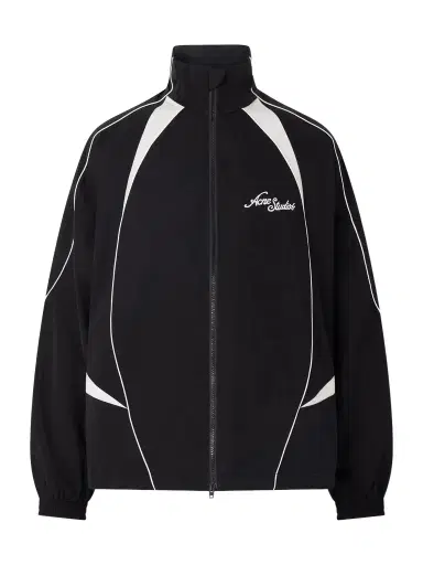 Acne Studios Technical Logo-Embroidered Striped Cotton-Blend Jacket - Men | Thumbnail 1 Acne Studios Technical Logo-Embroidered Striped Cotton-Blend Jacket - Men | Thumbnail 1