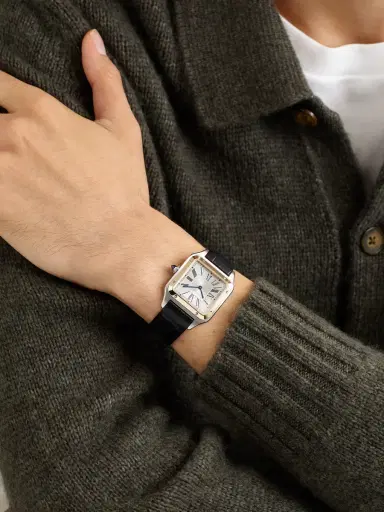 Cartier Santos-Dumont Large 18-Karat Rose Gold and Stainless Steel Watch, Ref. W2SA0037 - Men | Thumbnail 2