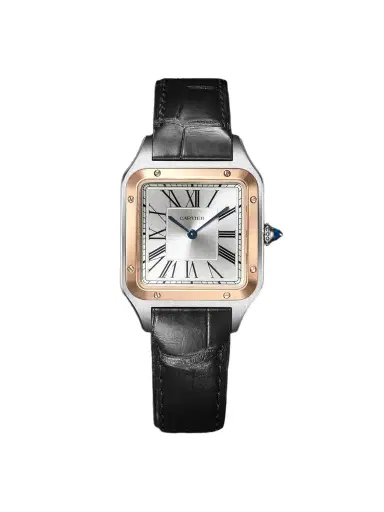 Cartier Santos-Dumont Large 18-Karat Rose Gold and Stainless Steel Watch, Ref. W2SA0037 - Men | Thumbnail 1