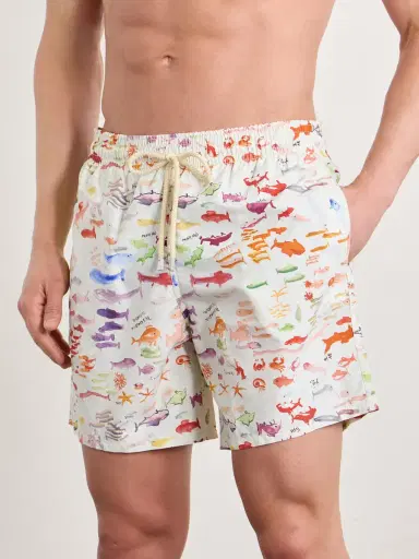Vilebrequin Moorea Straight-Leg Mid-Length Printed Recycled Swim Shorts - Men | Thumbnail 2