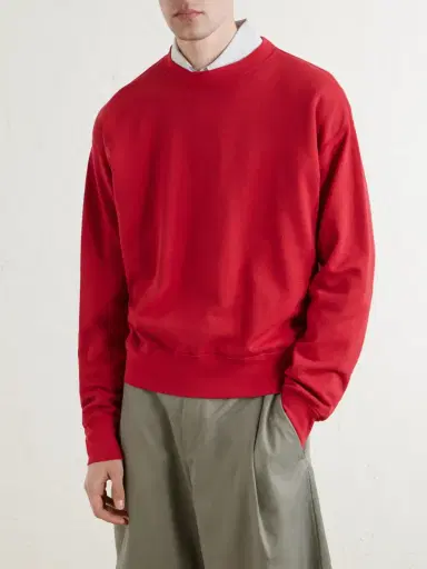 Auralee Cotton, Wool and Silk-Blend Jersey Sweater - Men | Thumbnail 3