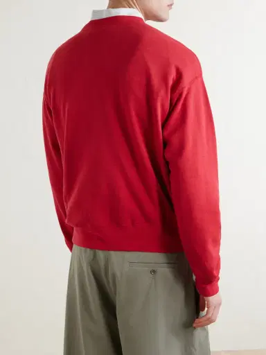 Auralee Cotton, Wool and Silk-Blend Jersey Sweater - Men | Thumbnail 4