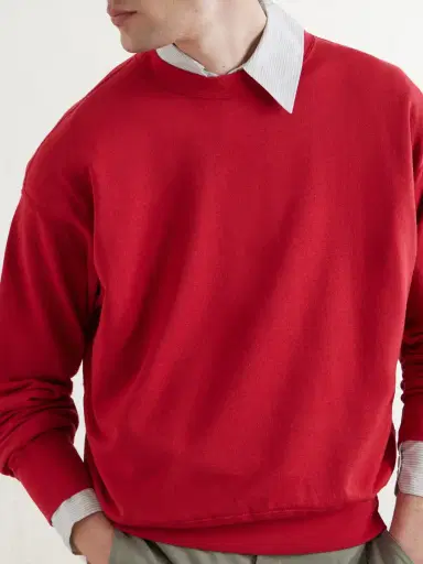 Auralee Cotton, Wool and Silk-Blend Jersey Sweater - Men | Thumbnail 5