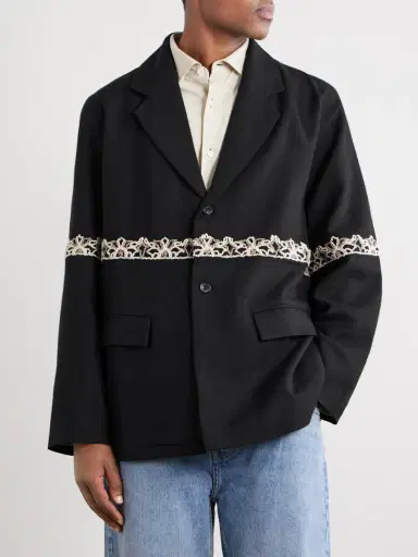 Kartik Research Embroidered Wool Blazer - Men | Thumbnail 3 Kartik Research Embroidered Wool Blazer - Men | Thumbnail 3
