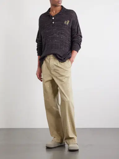 Kartik Research Eri Logo-Embroidered Knitted Silk Polo Shirt - Men | Thumbnail 2 Kartik Research Eri Logo-Embroidered Knitted Silk Polo Shirt - Men | Thumbnail 2