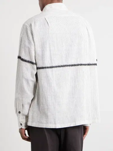 Kartik Research Rabari Embroidered Pinstriped Shirt - Men | Thumbnail 4 Kartik Research Rabari Embroidered Pinstriped Shirt - Men | Thumbnail 4