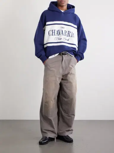 Willy Chavarria Gilroy Logo-Embroidered Cotton-Jersey Hoodie - Men | Thumbnail 2