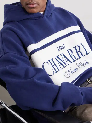 Willy Chavarria Gilroy Logo-Embroidered Cotton-Jersey Hoodie - Men | Thumbnail 5