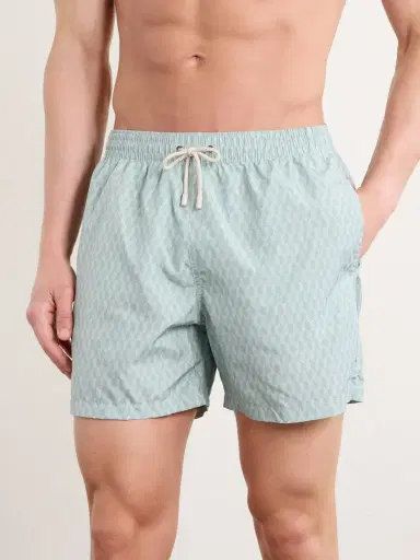 Canali Straight-Leg Mid-Length Printed Swim Shorts - Men | Thumbnail 2 Canali Straight-Leg Mid-Length Printed Swim Shorts - Men | Thumbnail 2