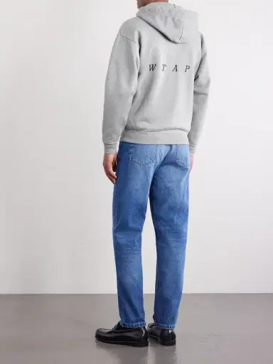 WTAPS Throwdy Logo-Appliquéd Cotton-Jersey Zip-Up Hoodie - Men | Thumbnail 4