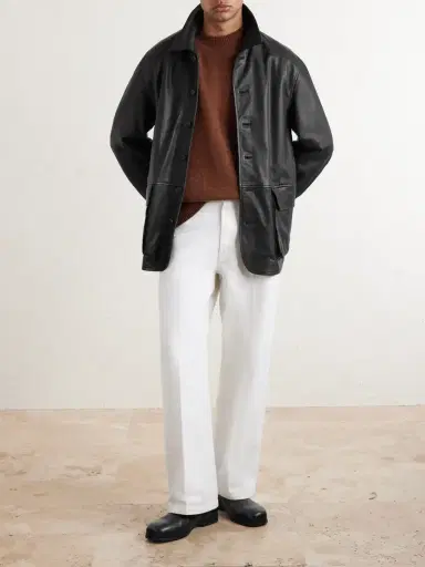 Auralee Full-Grain Leather Jacket - Men | Thumbnail 2