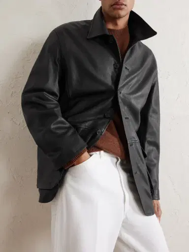 Auralee Full-Grain Leather Jacket - Men | Thumbnail 5