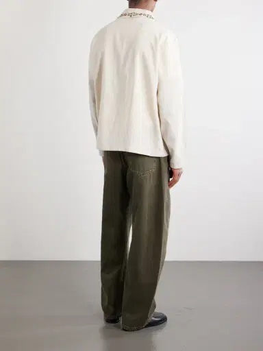 Kartik Research Surya Camp-Collar Embroidered Cotton Shirt - Men | Thumbnail 4