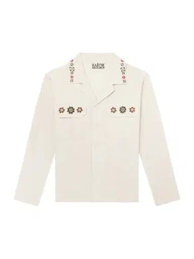 Kartik Research Surya Camp-Collar Embroidered Cotton Shirt - Men | Thumbnail 1